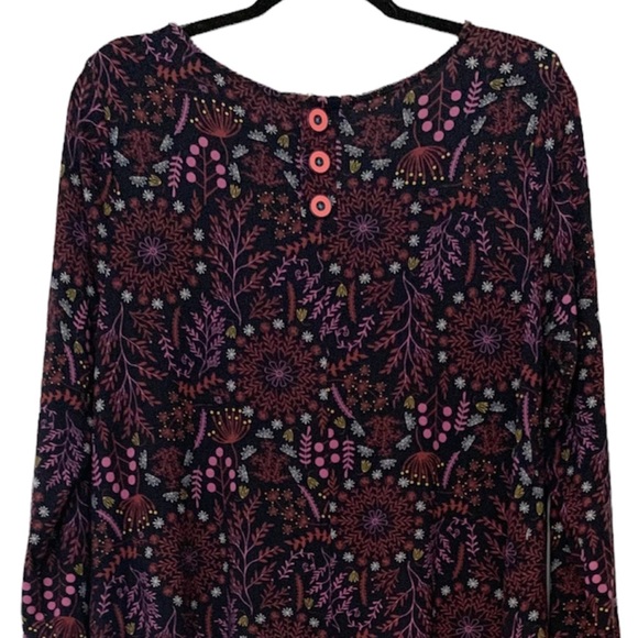 Matilda Jane New Resolution Dark Floral Stretch Long Sleeve Dress - Picture 9 of 10